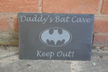 Personalised bat cave sign