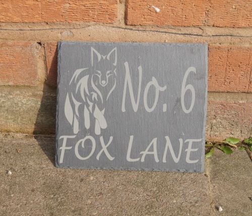 Personalised bird in branch house sign