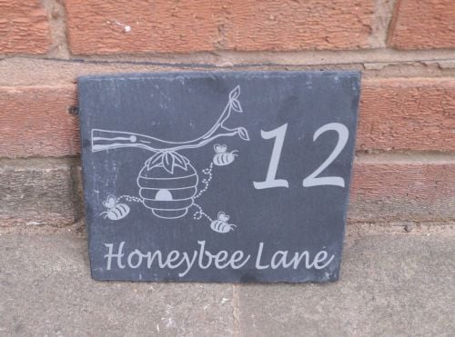 Personalised fox house sign