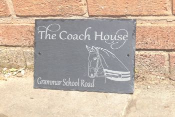 Personalised horse image house sign