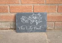 Personalised lily flower house sign