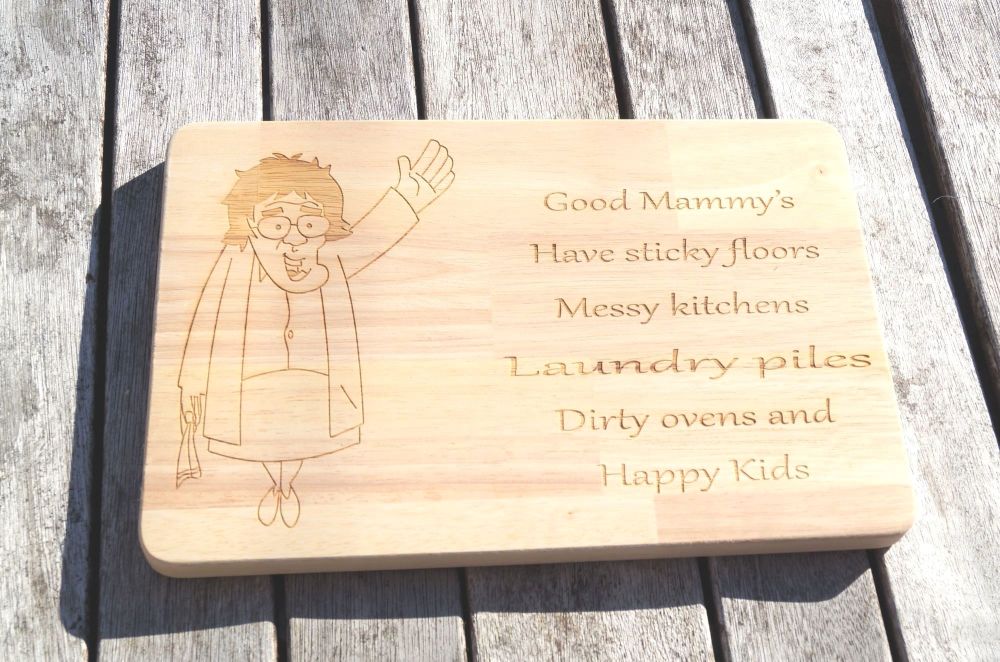 Personalised wooden Mrs Browns Boys cheese board, cult TV, funny chopping b