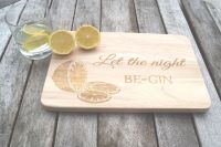 Gin board, gin chopping board, lemon cutting board, lemon chopping board, personalised chopping board,gin lovers gift,personalised gin board