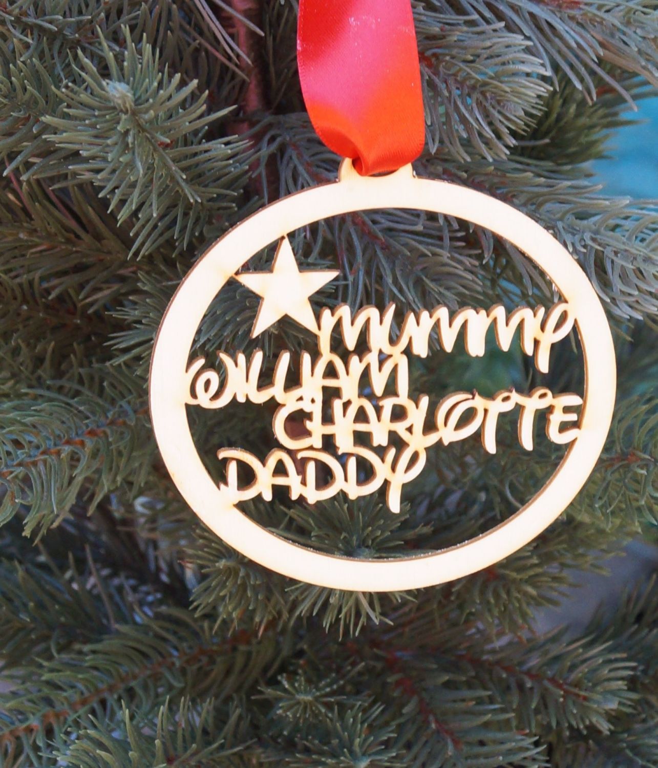 Personalsied Christmas Tree Decoration For Large Families