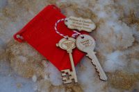 Santa's magic Key with Personalised Tag,  father christmas key, personalised key, childs christmas key, personalised gift,