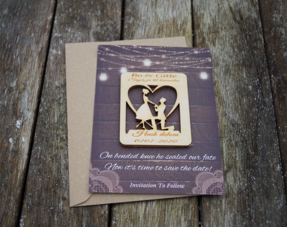 New ProductDIY wooden save the date magnet, DIY save the date kit, save the