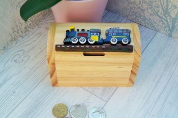 Wooden blue train