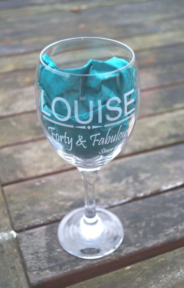 Personalised Birthday Wine Glass