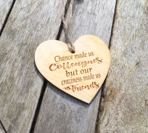 Heart plaque - Chance made us colleagues