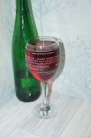 Pharmacy Label Design Wine Glass