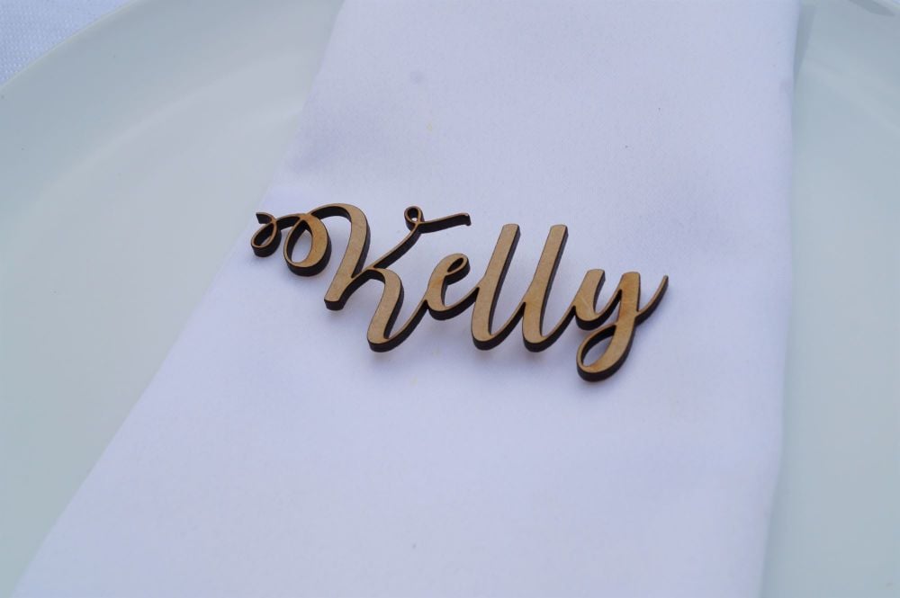 Wooden Name Place Setting