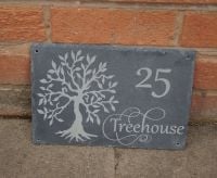 Tree of life Personalised Slate House Sign