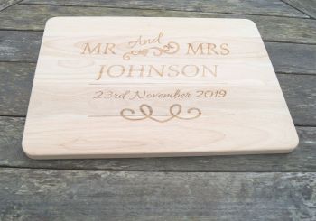 Personalised Couples chopping board