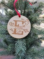 Personalised christmas decoration, initial decoration, 