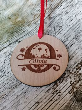 Personalised  wooden Christmas decoration