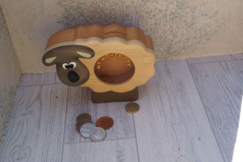 Wooden Sheep Money box