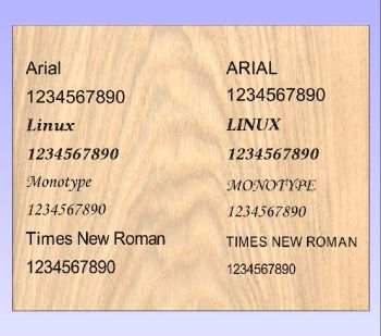 One or Two Digit Laser Relief Engraved Oak Number Block 