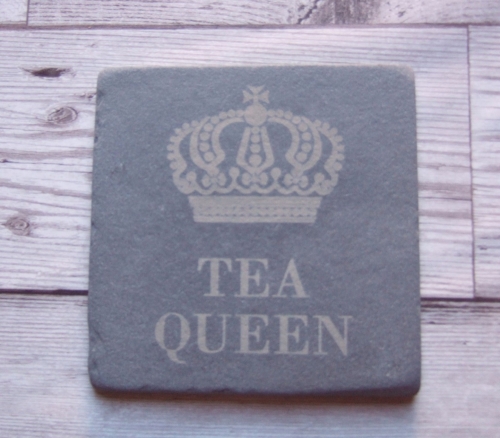 Slate Coaster 'Tea Queen'