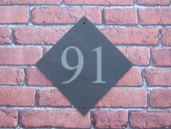 Large Two Digit Slate Number Block