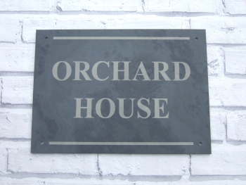 Large Two or Three Row Slate House Sign With Border