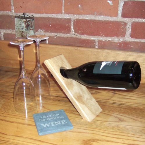 Personalised Balance Wine Stand & Slate Coaster