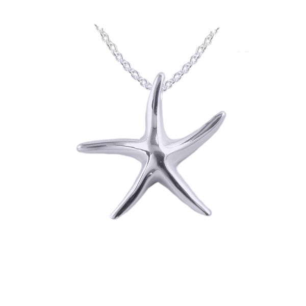 Silver Starfish Pendant and Chain by JUPP
