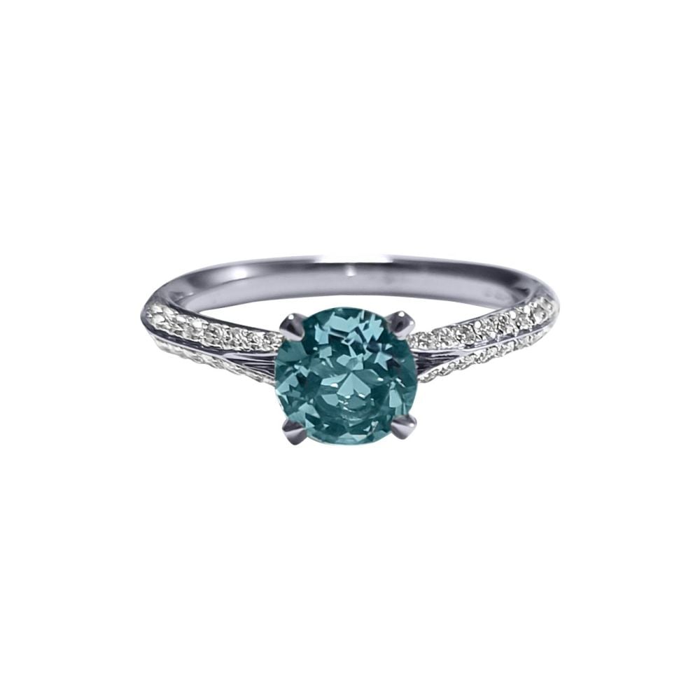 Aquamarine and Diamond Ring by JUPP