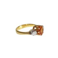 Yellow Sapphire and Diamond Ring by JUPP