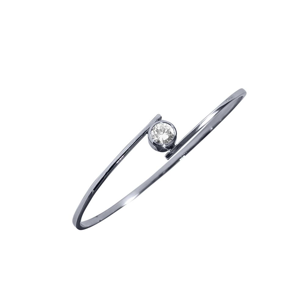Diamond Crossover Bangle by JUPP