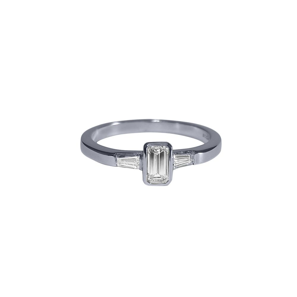 Emerald Cut Diamond Ring .47ct by JUPP