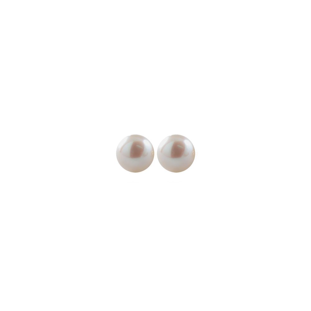 18ct Yellow Gold Pearl Ear Studs by JUPP