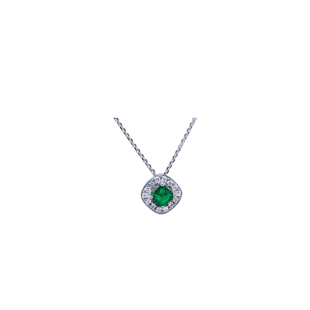 Emerald and Diamond Pendant by JUPP