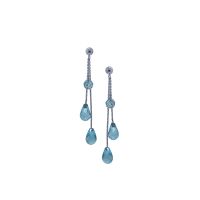 Blue Topaz Briolette Drop Earrings by JUPP