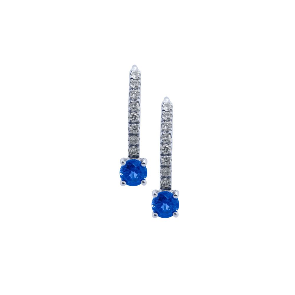 Sapphire & Diamond Drop Earrings  by JUPP
