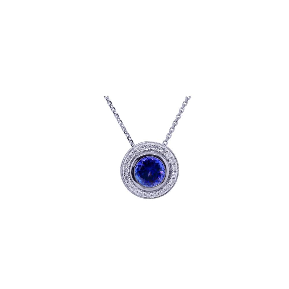 Tanzanite & Diamond Pendant by JUPP