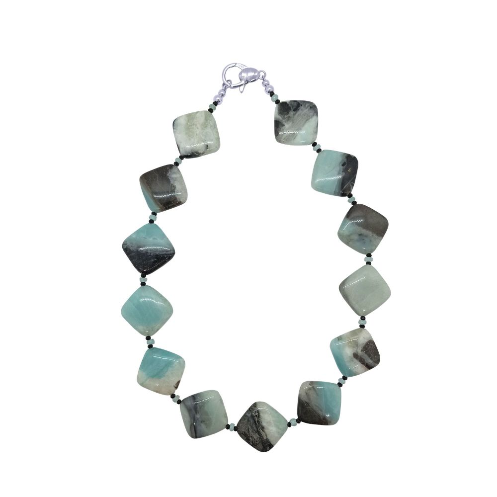 Amazonite & Black Spinel Necklace by Jupp