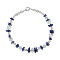 Lapis Lazuli, Pearl and Quartz Necklace by Jupp