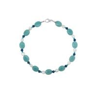 Amazonite & Keshi Pearl Necklace by Jupp