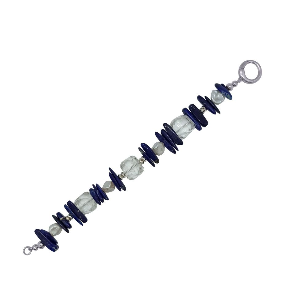 Lapis Lazuli, Quartz & Pearl Bracelet by Jupp