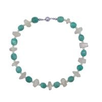 Kunzite, Amazonite and Pearl Necklace by Jupp