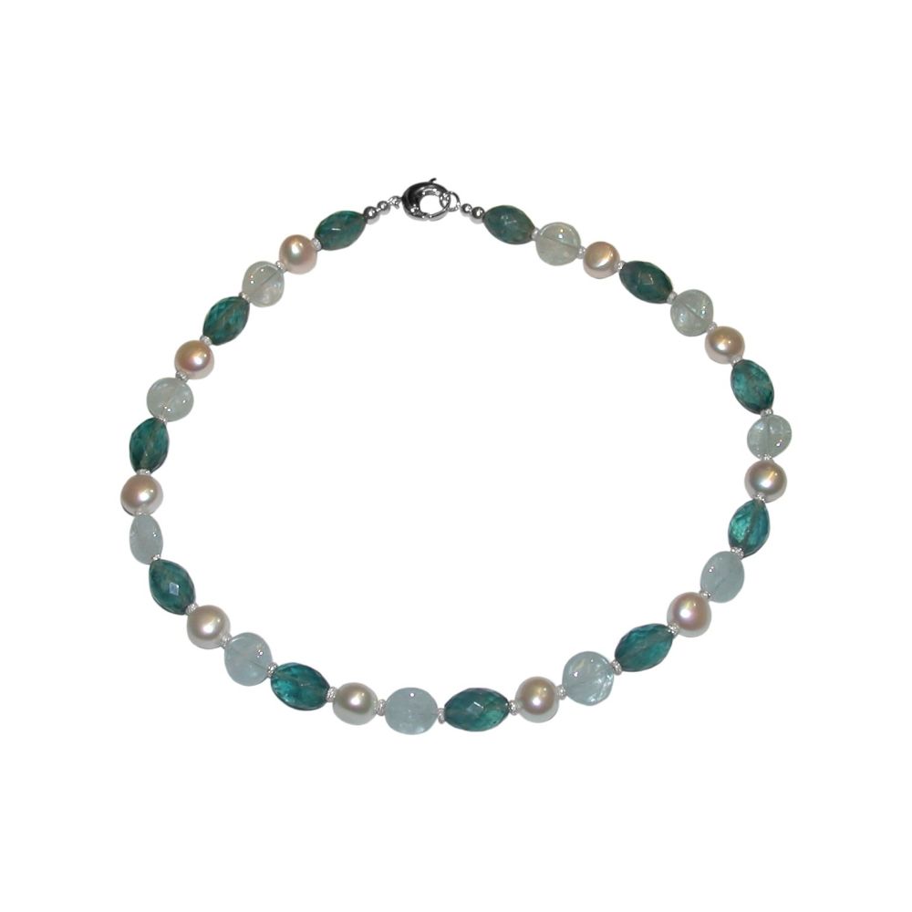 Aquamarine & Fluorite Necklace by Jupp