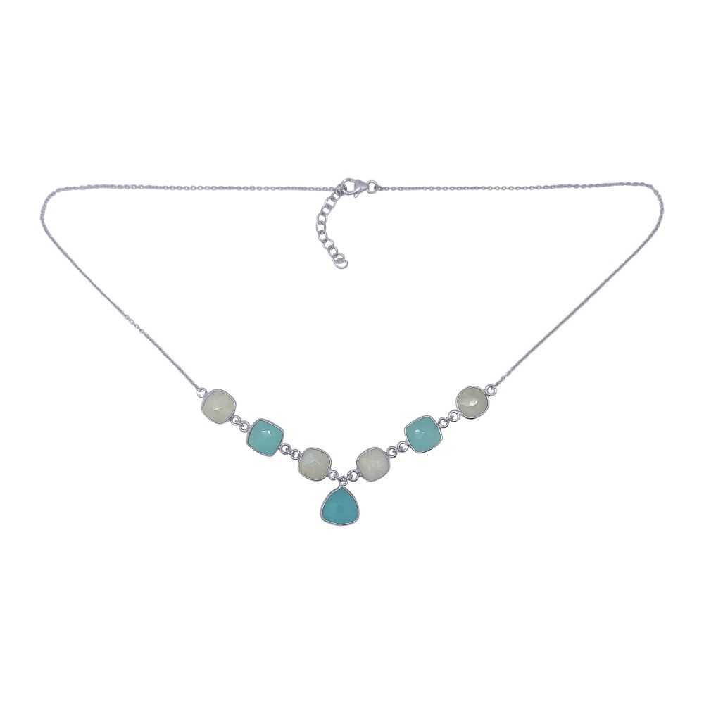 Chalcedony & Moonstone Necklace by JUPP