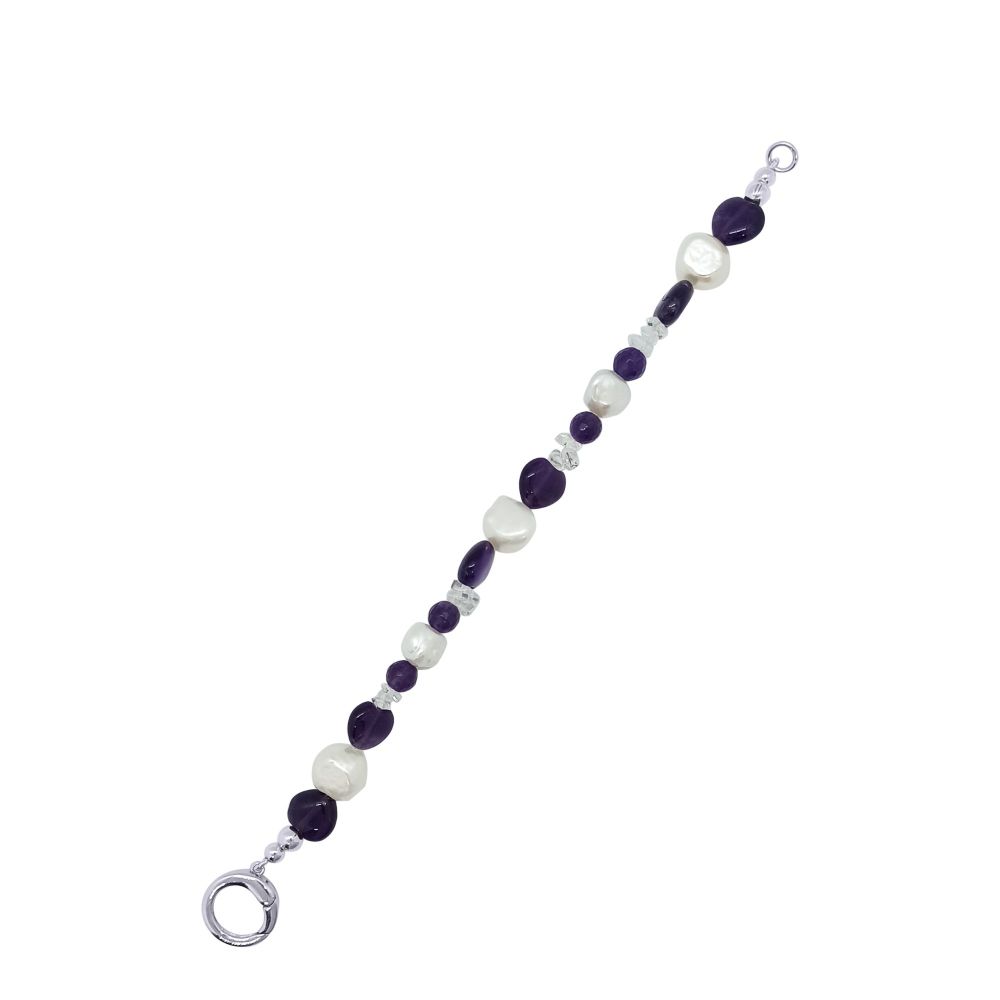 Amethyst, Pearl and Quartz Bracelet by Jupp