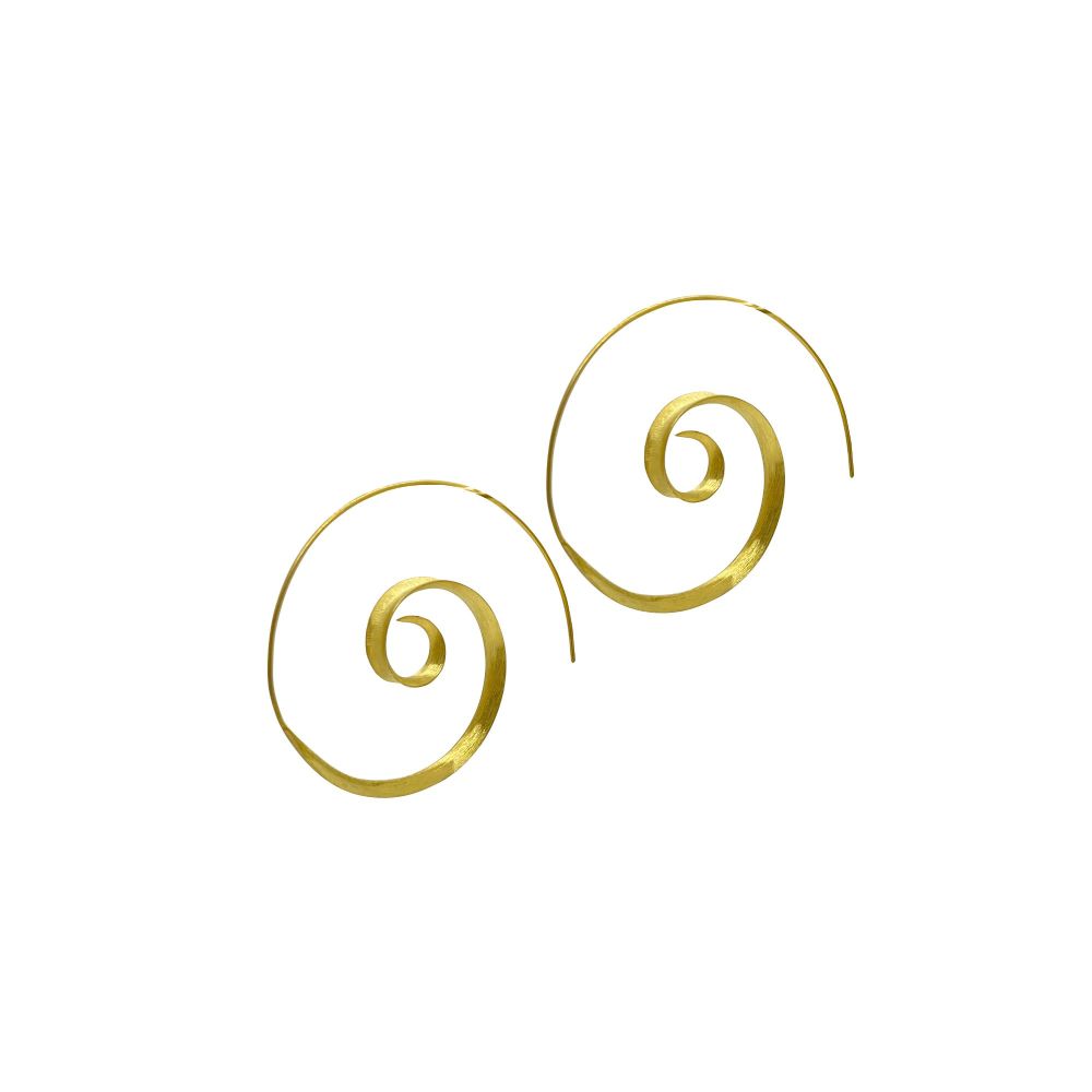 Large Satin Spiral Earrings