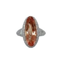 Imperial Topaz and Diamond Ring by JUPP