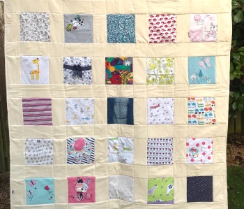 Memory Quilt - finished size 48" X 48” approx (requires 25 pieces of clothing)