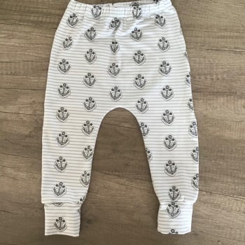 Grey Anchors Leggings - sizes up to 6 years (Matching Hat available)