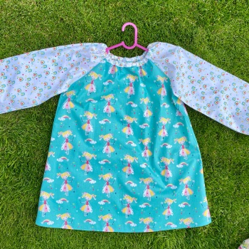 Fairies, Stars and Rainbows Cotton Smock/Apron  - available to order in sizes 2 years up to 6 years