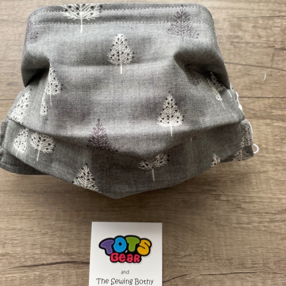 Grey Christmas Tree Face Mask - 4 sizes/options available to order
