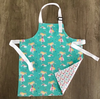 Fairies, Rainbows and Star Reversible Apron - Small (3-5years)